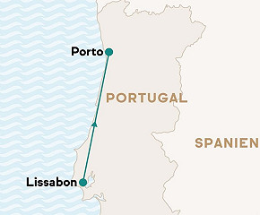 Städtekombination Lissabon und Porto mit dem Zug